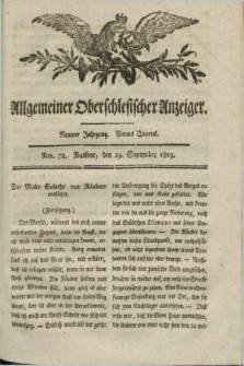 Allgemeiner Oberschlesischer Anzeiger. Jg.9, Quartal 3, Nro. 78 (29 September 1819)