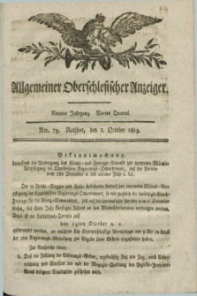 Allgemeiner Oberschlesischer Anzeiger. Jg.9, Quartal 4, Nro. 79 (2 October 1819) + dod.