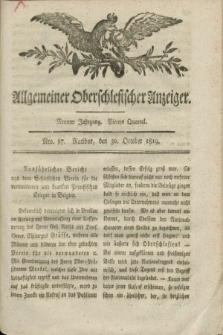 Allgemeiner Oberschlesischer Anzeiger. Jg.9, Quartal 4, Nro. 87 (30 October 1819)