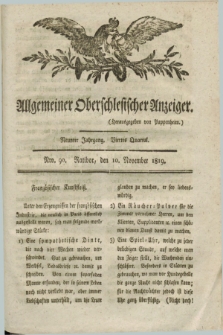Allgemeiner Oberschlesischer Anzeiger. Jg.9, Quartal 4, Nro. 90 (10 November 1819)