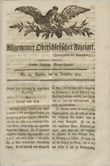 Allgemeiner Oberschlesischer Anzeiger. Jg.9, Quartal 4, Nro. 94 (24 November 1819)