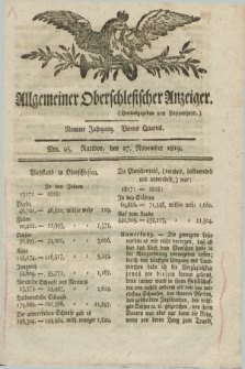 Allgemeiner Oberschlesischer Anzeiger. Jg.9, Quartal 4, Nro. 95 (27 November 1819)