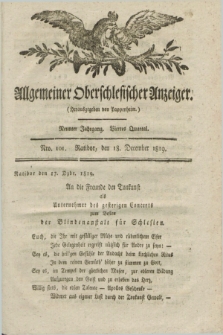 Allgemeiner Oberschlesischer Anzeiger. Jg.9, Quartal 4, Nro. 101 (18 December 1819)