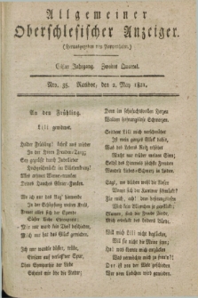 Allgemeiner Oberschlesischer Anzeiger. Jg.11, Quartal 2, Nro. 35 (2 May 1821)