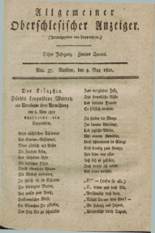 Allgemeiner Oberschlesischer Anzeiger. Jg.11, Quartal 2, Nro. 37 (9 May 1821)