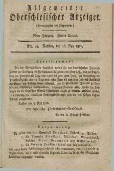 Allgemeiner Oberschlesischer Anzeiger. Jg.11, Quartal 2, Nro. 42 (26 May 1821)