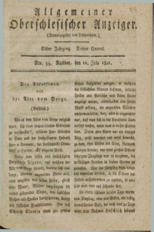 Allgemeiner Oberschlesischer Anzeiger. Jg.11, Quartal 3, Nro. 55 (11 July 1821)