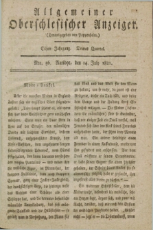 Allgemeiner Oberschlesischer Anzeiger. Jg.11, Quartal 3, Nro. 56 (14 July 1821)