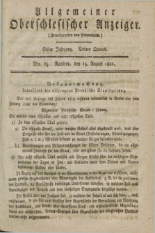 Allgemeiner Oberschlesischer Anzeiger. Jg.11, Quartal 3, Nro. 65 (15 August 1821)