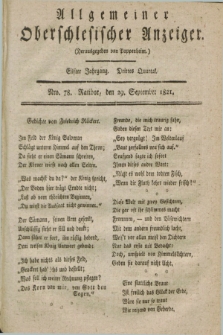 Allgemeiner Oberschlesischer Anzeiger. Jg.11, Quartal 3, Nro. 78 (29 September 1821)