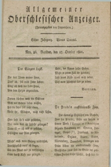 Allgemeiner Oberschlesischer Anzeiger. Jg.11, Quartal 4, Nro. 86 (27 October 1821)