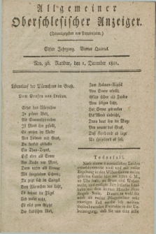 Allgemeiner Oberschlesischer Anzeiger. Jg.11, Quartal 4, Nro. 96 (1 December 1821)