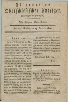 Allgemeiner Oberschlesischer Anzeiger. Jg.11, Quartal 4, Nro. 100 (15 Decenber 1821)