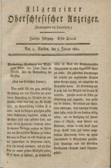 Allgemeiner Oberschlesischer Anzeiger. Jg.12, Quartal 1, Nro. 2 (5 Januar 1822)