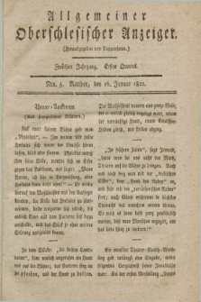 Allgemeiner Oberschlesischer Anzeiger. Jg.12, Quartal 1, Nro. 5 (16 Januar 1822)