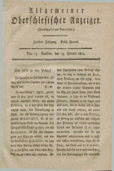 Allgemeiner Oberschlesischer Anzeiger. Jg.12, Quartal 1, Nro. 13 (13 Februar 1822)
