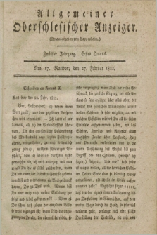Allgemeiner Oberschlesischer Anzeiger. Jg.12, Quartal 1, Nro. 17 (27 Februar 1822)