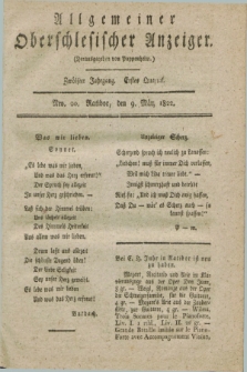 Allgemeiner Oberschlesischer Anzeiger. Jg.12, Quartal 1, Nro. 20 (9 März 1822)
