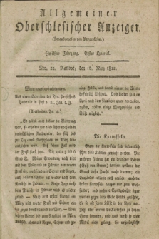 Allgemeiner Oberschlesischer Anzeiger. Jg.12, Quartal 1, Nro. 22 (16 März 1822)