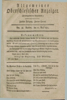Allgemeiner Oberschlesischer Anzeiger. Jg.12, Quartal 2, Nro. 38 (11 May 1822)