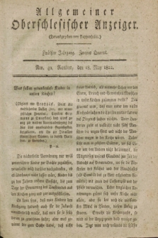 Allgemeiner Oberschlesischer Anzeiger. Jg.12, Quartal 2, Nro. 40 (18 May 1822)