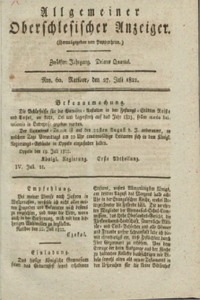 Allgemeiner Oberschlesischer Anzeiger. Jg.12, Quartal 3, Nro. 60 (27 Juli 1822)