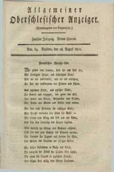 Allgemeiner Oberschlesischer Anzeiger. Jg.12, Quartal 3, Nro. 69 (28 August 1822)