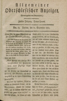 Allgemeiner Oberschlesischer Anzeiger. Jg.12, Quartal 3, Nro. 73 (11 September 1822)