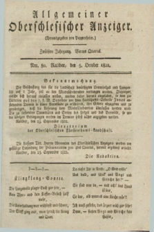 Allgemeiner Oberschlesischer Anzeiger. Jg.12, Quartal 4, Nro. 80 (5 October 1822)