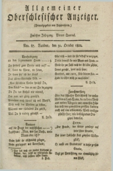 Allgemeiner Oberschlesischer Anzeiger. Jg.12, Quartal 4, Nro. 87 (30 October 1822)
