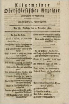 Allgemeiner Oberschlesischer Anzeiger. Jg.12, Quartal 4, Nro. 88 (2 November 1822) + dod.