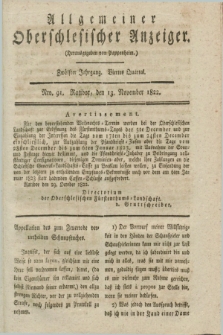 Allgemeiner Oberschlesischer Anzeiger. Jg.12, Quartal 4, Nro. 91 (13 November 1822)