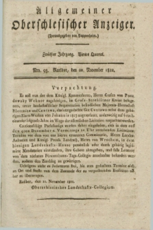 Allgemeiner Oberschlesischer Anzeiger. Jg.12, Quartal 4, Nro. 93 (20 November 1822)