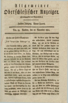 Allgemeiner Oberschlesischer Anzeiger. Jg.12, Quartal 4, Nro. 95 (27 November 1822)