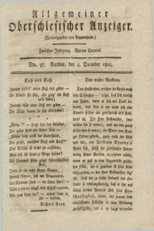 Allgemeiner Oberschlesischer Anzeiger. Jg.12, Quartal 4, Nro. 97 (4 December 1822)