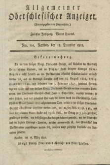Allgemeiner Oberschlesischer Anzeiger. Jg.12, Quartal 4, Nro. 101 (18 December 1822)