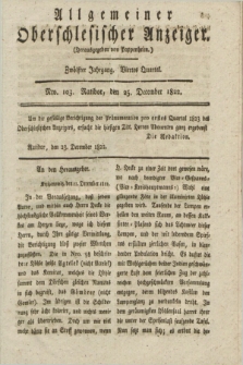 Allgemeiner Oberschlesischer Anzeiger. Jg.12, Quartal 4, Nro. 103 (25 December 1822)