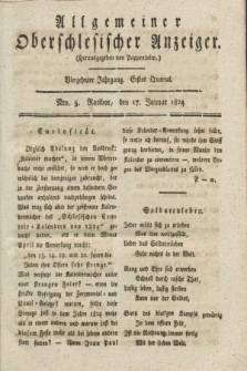 Allgemeiner Oberschlesischer Anzeiger. Jg.14, Quartal 1, Nro. 5 (17 Januar 1824)