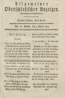 Allgemeiner Oberschlesischer Anzeiger. Jg.14, Quartal 1, Nro. 10 (4 Februar 1824)