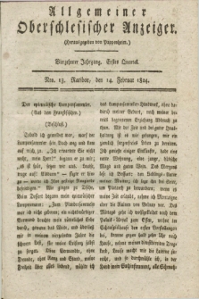 Allgemeiner Oberschlesischer Anzeiger. Jg.14, Quartal 1, Nro. 13 (14 Februar 1824)
