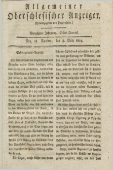 Allgemeiner Oberschlesischer Anzeiger. Jg.14, Quartal 1, Nro. 18 (3 März 1824)