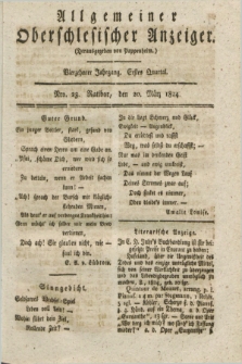 Allgemeiner Oberschlesischer Anzeiger. Jg.14, Quartal 1, Nro. 23 (20 März 1824)