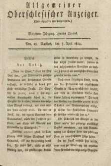 Allgemeiner Oberschlesischer Anzeiger. Jg.14, Quartal 2, Nro. 28 (7 April 1824)