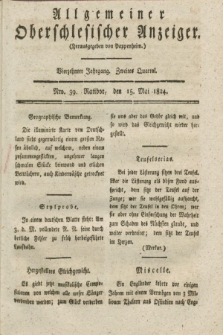 Allgemeiner Oberschlesischer Anzeiger. Jg.14, Quartal 2, Nro. 39 (15 Mai 1824)