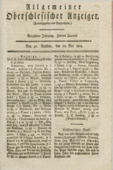 Allgemeiner Oberschlesischer Anzeiger. Jg.14, Quartal 2, Nro. 41 (22 Mai 1824)