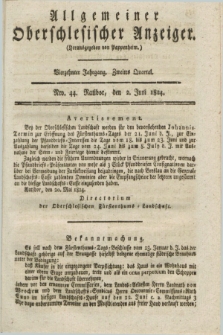 Allgemeiner Oberschlesischer Anzeiger. Jg.14, Quartal 2, Nro. 44 (2 Juni 1824)