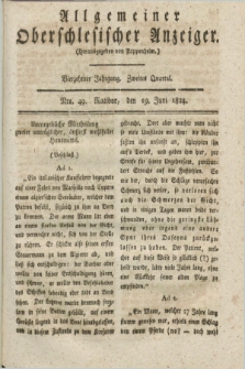 Allgemeiner Oberschlesischer Anzeiger. Jg.14, Quartal 2, Nro. 49 (19 Juni 1824)