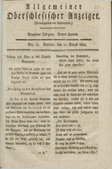 Allgemeiner Oberschlesischer Anzeiger. Jg.14, Quartal 3, Nro. 64 (11 August 1824)