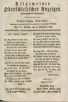 Allgemeiner Oberschlesischer Anzeiger. Jg.14, Quartal 3, Nro. 72 (8 September 1824)