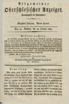 Allgemeiner Oberschlesischer Anzeiger. Jg.14, Quartal 4, Nro. 85 (23 October 1824)